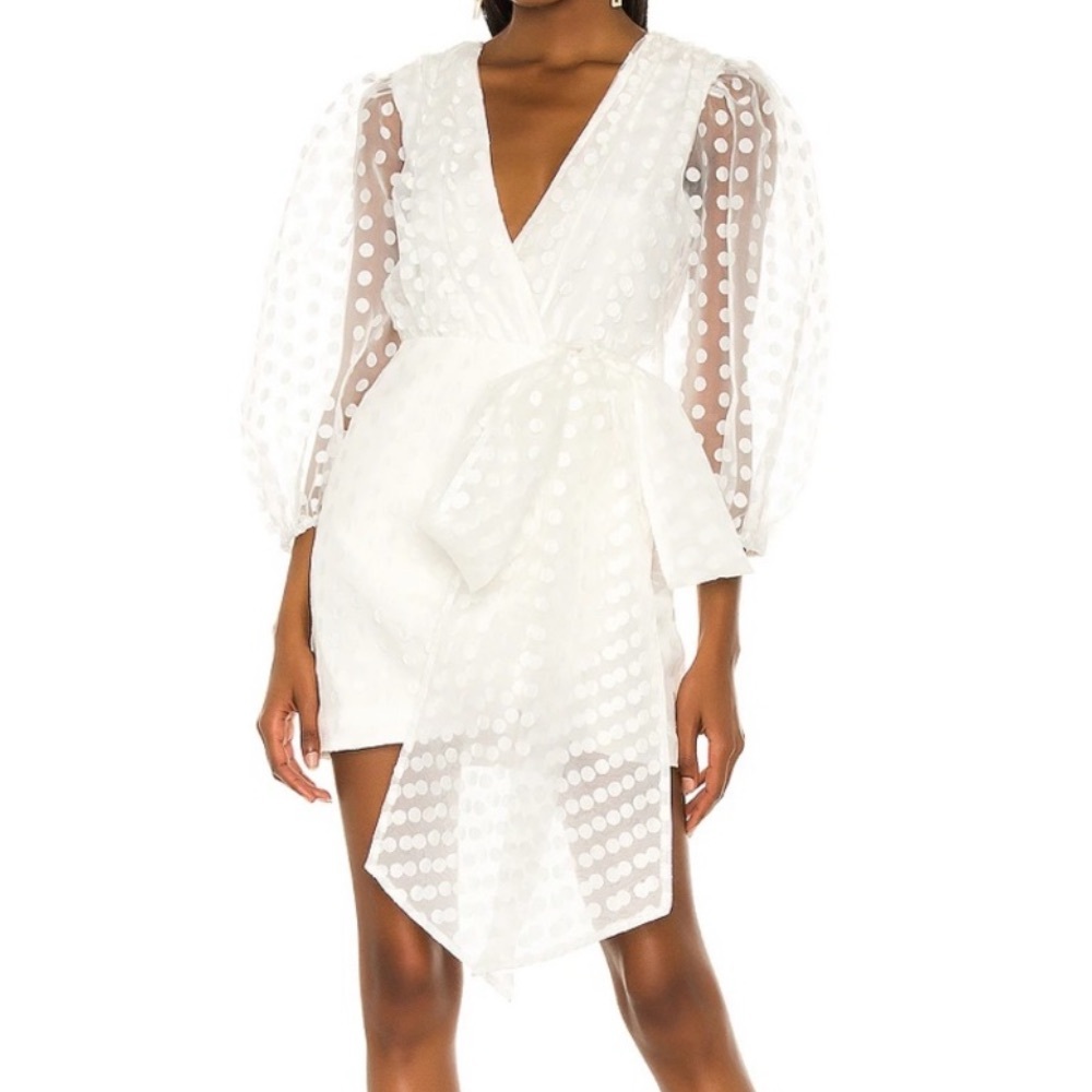 Chic White Polka Dot Dress